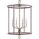New Traditional 4 Light Marsh Reed and Spartina Gold Pendant Ceiling Light