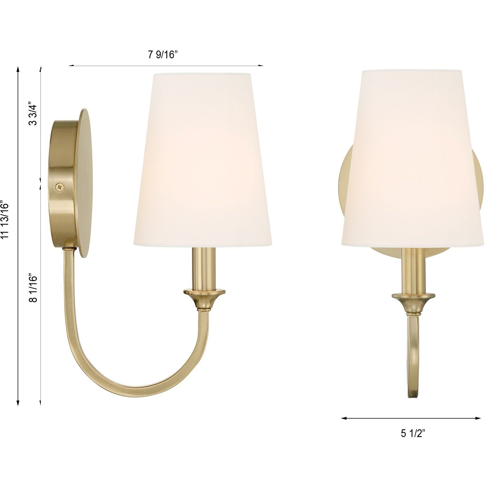 Payton Bath Sconce Wall Light in Vibrant Gold