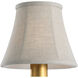 Visual Comfort Clip Natural Linen Bell Empire 5 inch Empire Shade, 5in