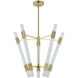 Krakow LED 32 inch Vintage Brass Chandelier Ceiling Light