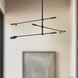 Rotaire LED 32.5 inch Black Chandelier Ceiling Light