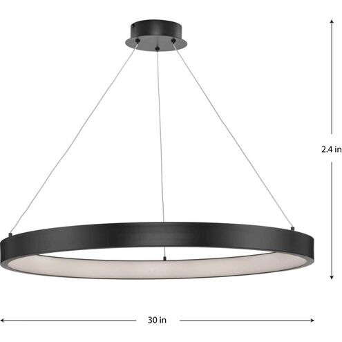 Inverse LED LED 30 inch Matte Black Pendant Ceiling Light, Progress LED