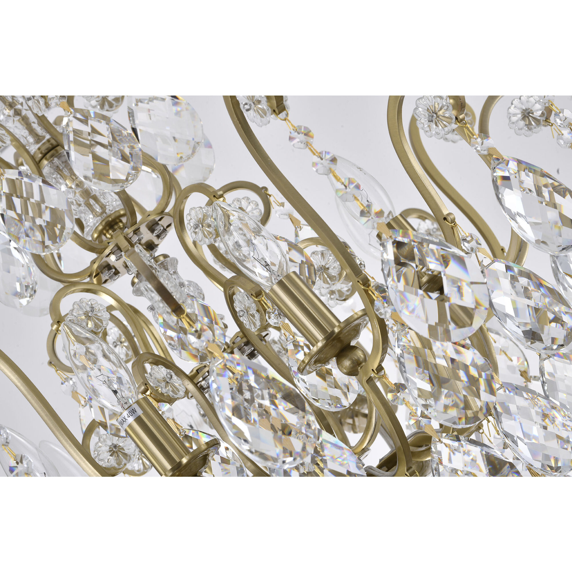 Canada 8 Light 25.5 inch Antique Brass Chandelier Ceiling Light in Gold, Gold Frame