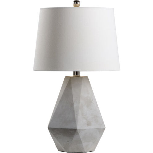 MarketPlace 23 inch 60 watt Concrete Gray Table Lamp Portable Light