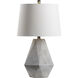 MarketPlace 23 inch 60 watt Concrete Gray Table Lamp Portable Light