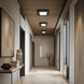 Grandstand LED 14 inch Basalt Stone and Black Flush Mount Ceiling Light