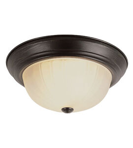 Breakwater 2 Light 13 inch Rubbed Oil Bronze Flushmount Ceiling Light
