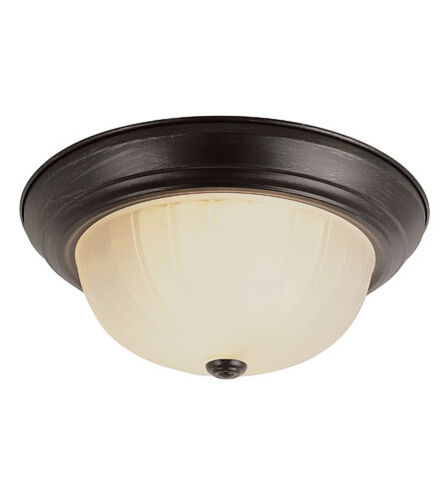 Breakwater 2 Light 13 inch Rubbed Oil Bronze Flushmount Ceiling Light