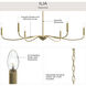 Ilia 6 Light 42.25 inch Brushed Gold Chandelier Ceiling Light