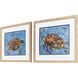 Morning Swim Blue and Multi and Brown and Green Framed Art