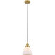 Edison Cone 1 Light 8 inch Brushed Brass Mini Pendant Ceiling Light