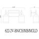 Cadoc 2 Light 15 inch Modern Gold Bath Vanity Light Wall Light