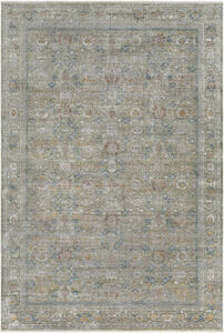 Isfahan 92 X 60 inch Olive Rug, Rectangle