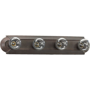 Stepped 4 Light 24 inch Toasted Sienna Vanity Light Wall Light