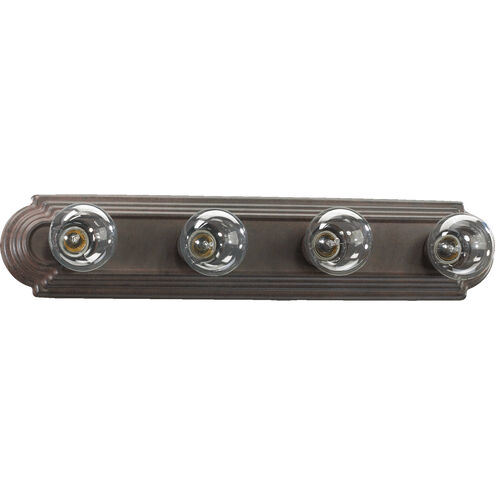 Stepped 4 Light 24 inch Toasted Sienna Vanity Light Wall Light