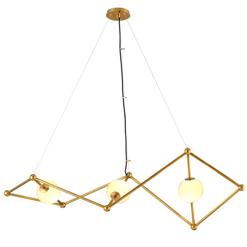 Bickley 3 Light 20 inch Vintage Brass Chandelier Ceiling Light