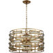 Metro 5 Light 22 inch Gold Leaf Chandelier Ceiling Light