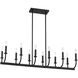 Bailey 12 Light 42 inch Matte Black Linear Chandelier Ceiling Light