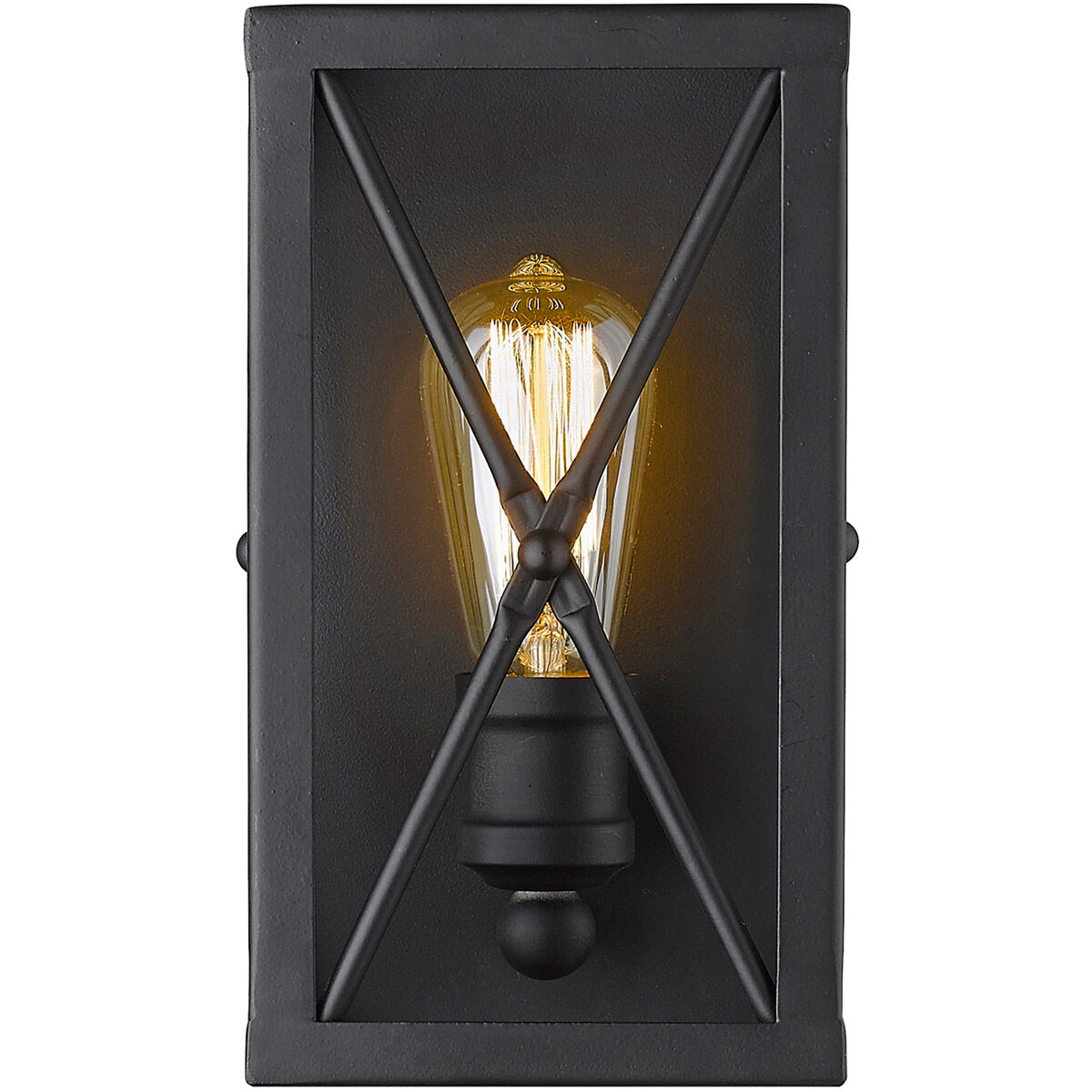 Brooklyn 1 Light 6 inch Matte Black Sconce Wall Light