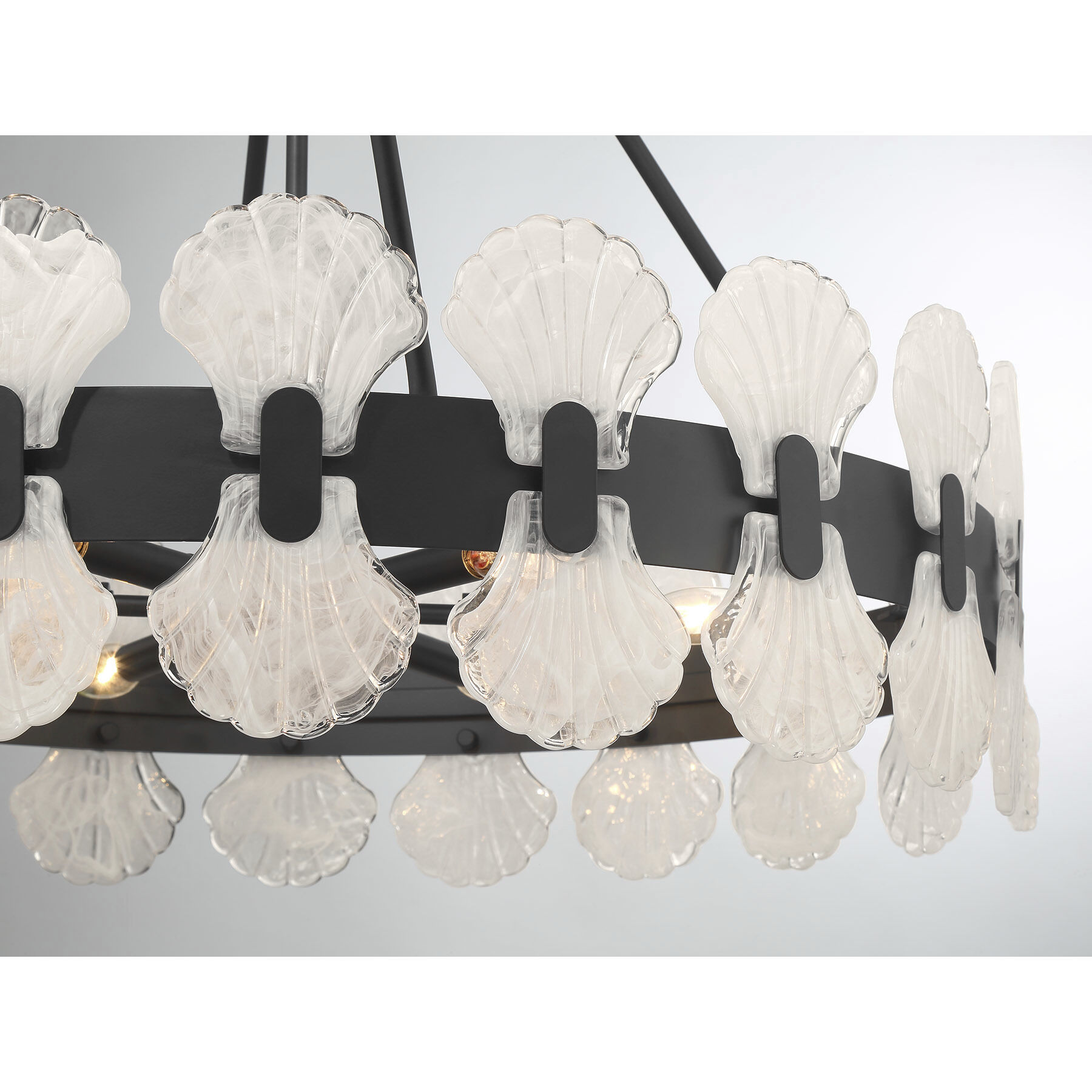 Bancroft 6 Light 30 inch Matte Black Chandelier Ceiling Light