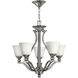 Bolla LED 24 inch Brushed Nickel Indoor Chandelier Ceiling Light in Etched Opal