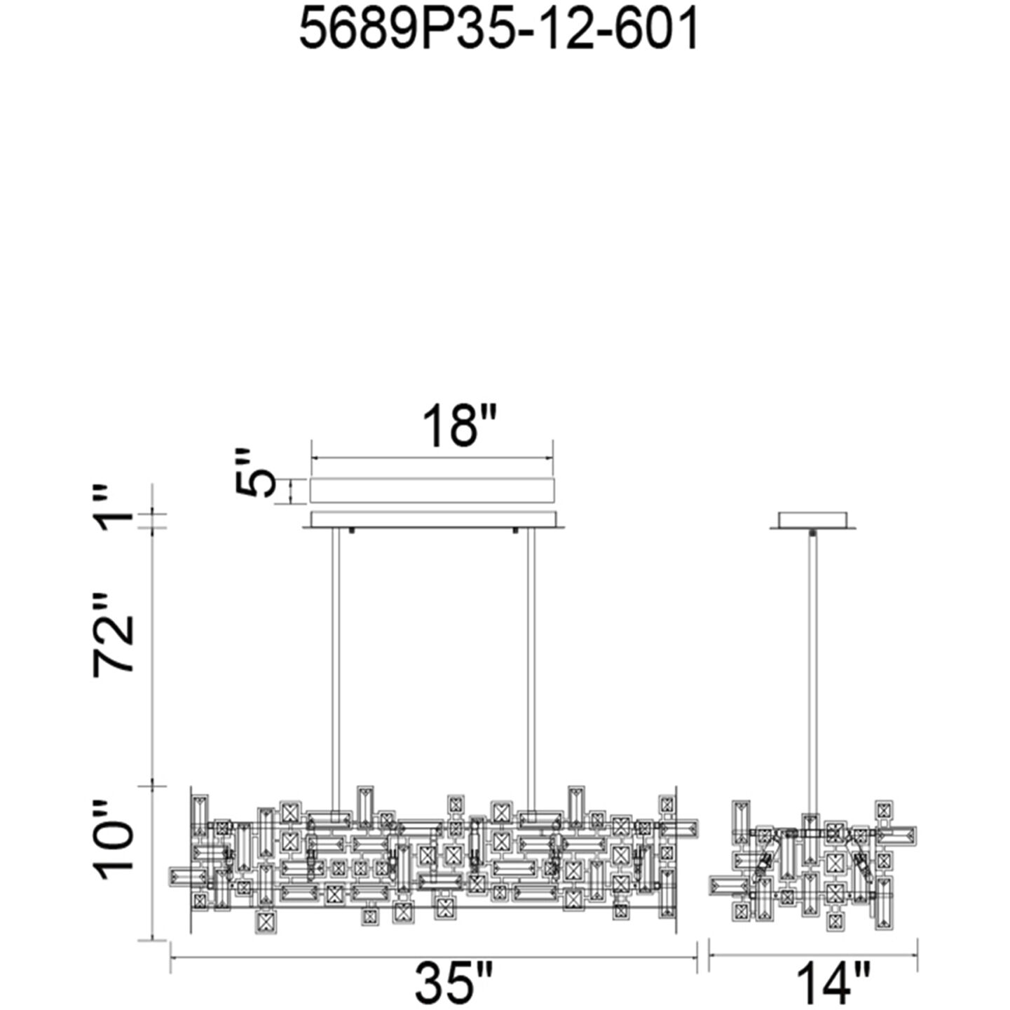 Arley 12 Light 35 inch Chrome Island/Pool Table Light Ceiling Light
