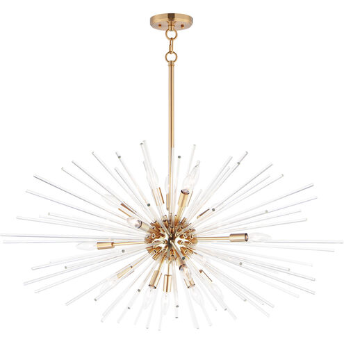 Polaris 16 Light 40 inch Satin Brass Multi-Light Pendant Ceiling Light