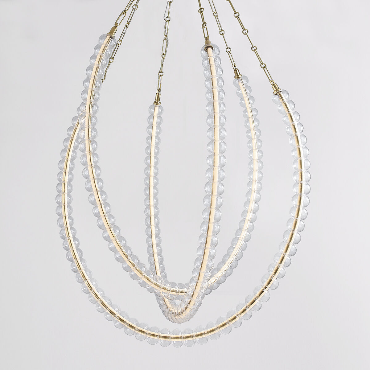 Celeste LED 48.25 inch Vintage Brass Chandelier Ceiling Light