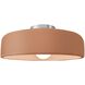Radiance LED 13 inch Adobe and Brushed Nickel Semi Flush Ceiling Light