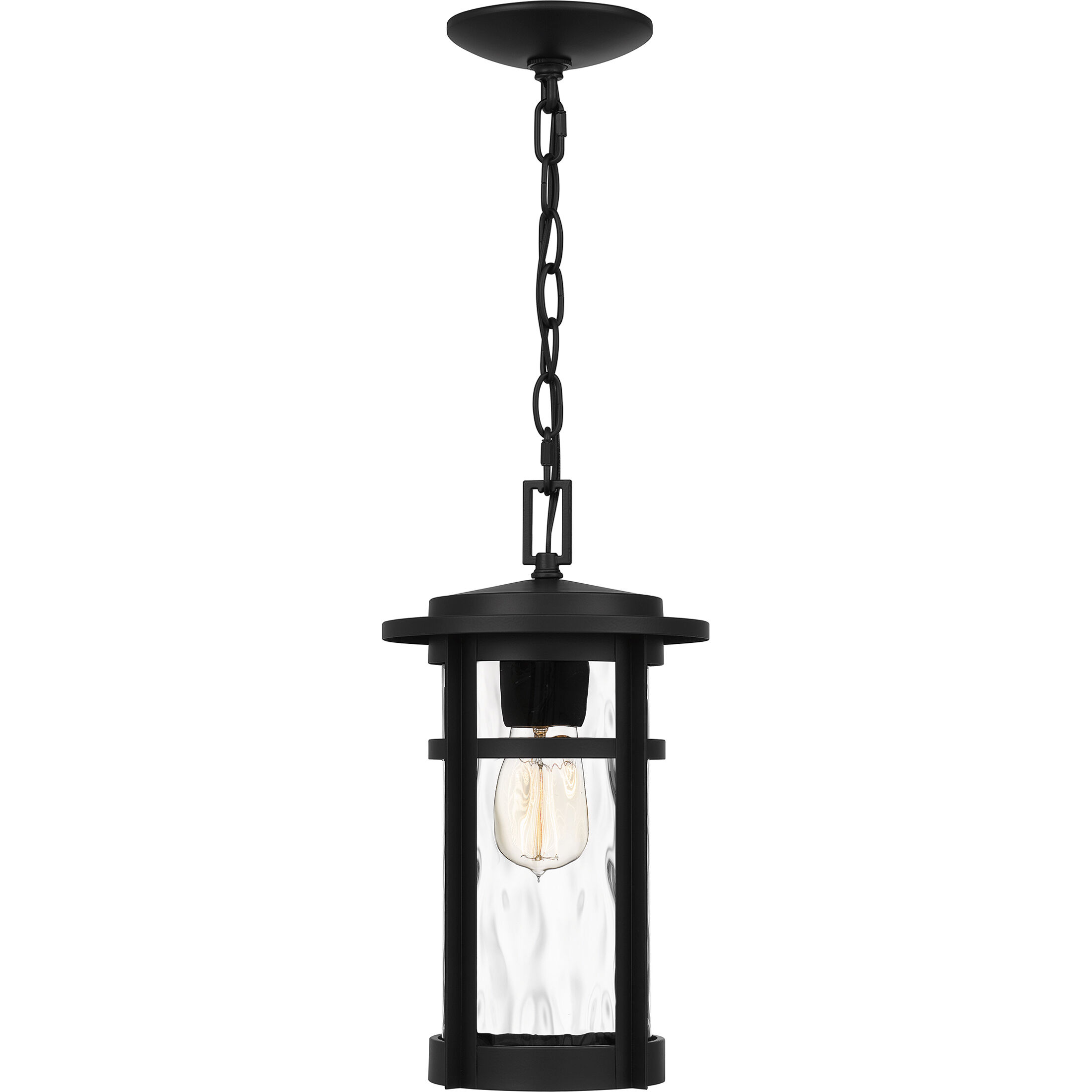 Uma 1 Light 8 inch Matte Black Outdoor Hanging Lantern, Large