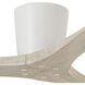 Avtur 60 inch Flat White with Bleached Wood Blades Flush Mount Ceiling Fan