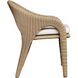 Kavali Natural Honey and Oyster White Outdoor Dining Chair