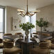 Down the Wrong Path 4 Light 45 inch Brass Kisser Pendant Ceiling Light