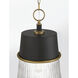Stamford 1 Light 15 inch Legacy Brass and Dark Matte Black Pendant Ceiling Light