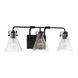 Jaden 3 Light 24 inch Midnight Black Bath Vanity Wall Sconce Wall Light