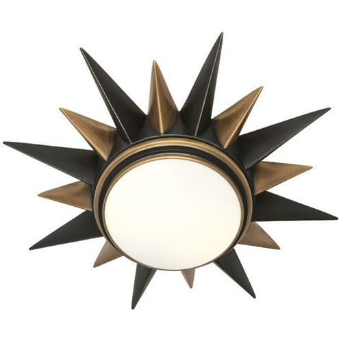 Cosmos 2 Light 20 inch Warm Brass with Deep Patina Bronze Flushmount Ceiling Light