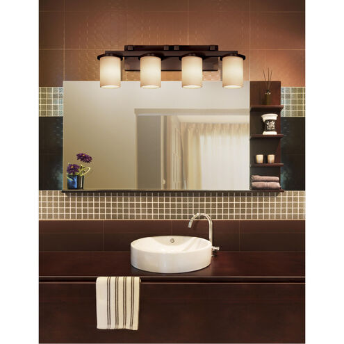 Fusion LED 29 inch Matte Black Bath Bar Wall Light in 2800 Lm LED, Almond Fusion
