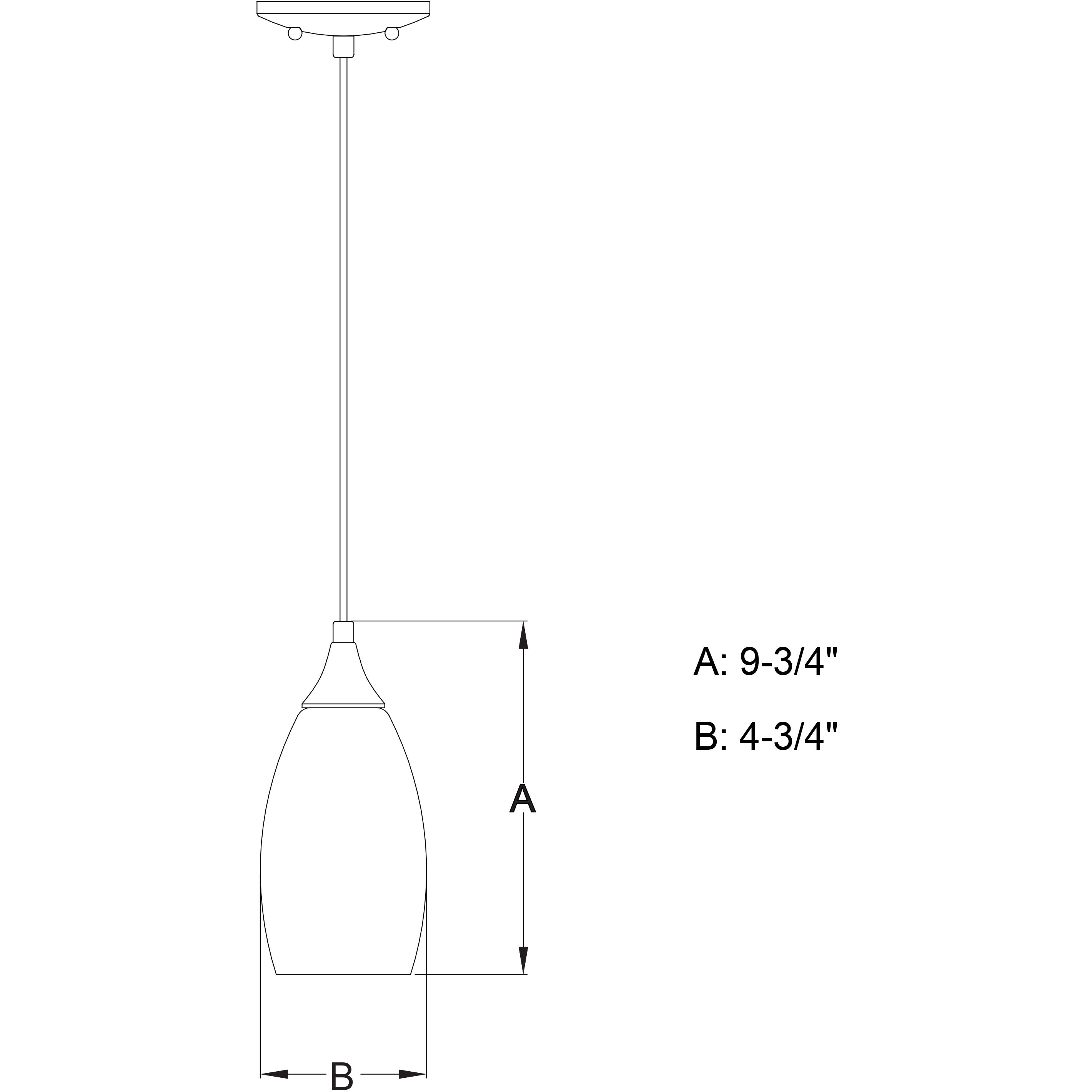 Milano LED 4.75 inch Matte Black Mini Pendant Ceiling Light in Azurra Glass