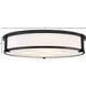 Lowell 24 inch Black Indoor Flush Mount Ceiling Light