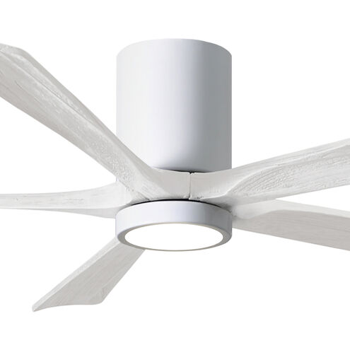 Atlas Irene-5HLK 60 inch Gloss White with Matte White Blades Ceiling Fan, Flush Mounted