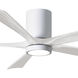 Atlas Irene-5HLK 60 inch Gloss White with Matte White Blades Ceiling Fan, Flush Mounted