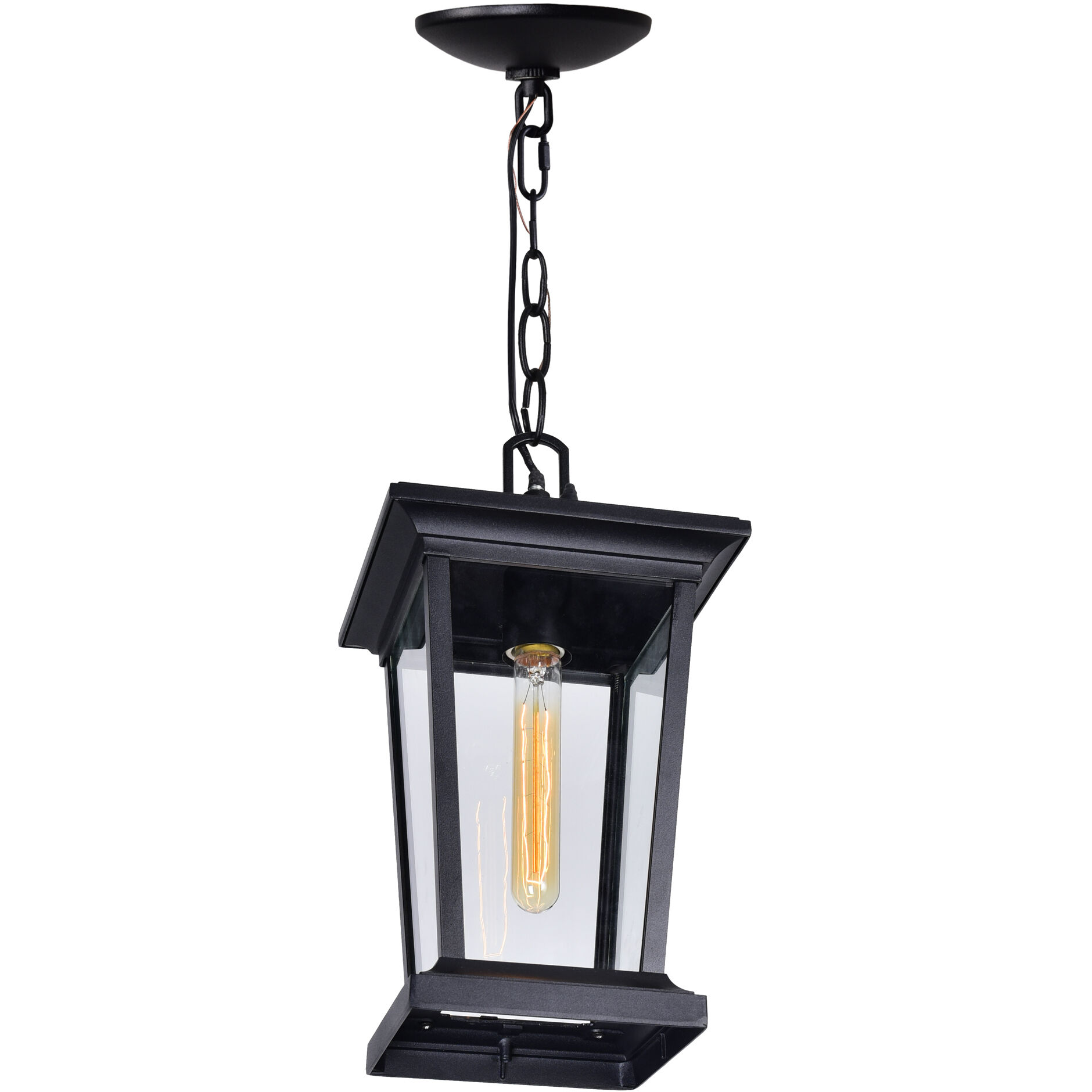 Leawood 1 Light 8 inch Black Outdoor Hanging Light