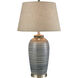 Monterey 30.5 inch 150 watt Blue with Satin Nickel Table Lamp Portable Light