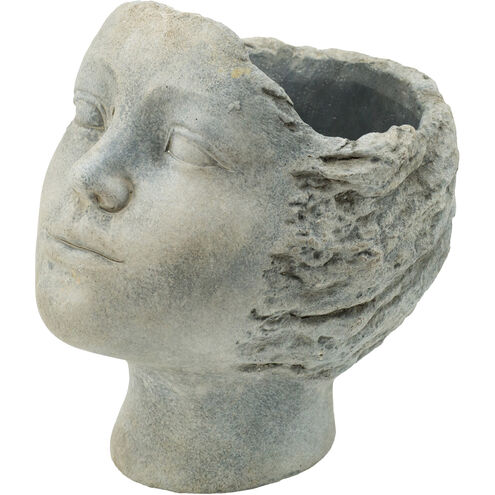 Profile Head Gray Outdoor Planter