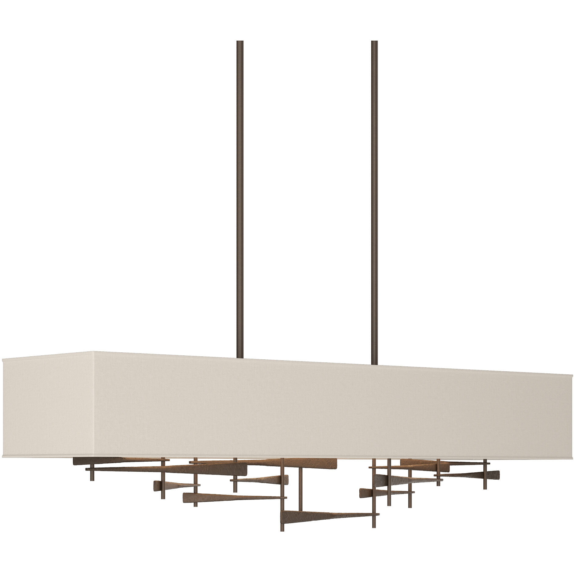 Cavaletti 4 Light 42 inch Bronze Pendant Ceiling Light in Flax