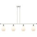 Ballston Cindyrella LED 48 inch White and Polished Chrome Island Light Ceiling Light in Matte White Glass