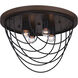 Gala 4 Light 18 inch Black Flush Mount Ceiling Light