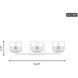 Drew & Jonathan Lochdale 3 Light 24.25 inch Satin Brass Vanity Light Wall Light, Large
