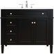 Park Avenue 40 X 21.5 X 35 inch Black Vanity Sink Set
