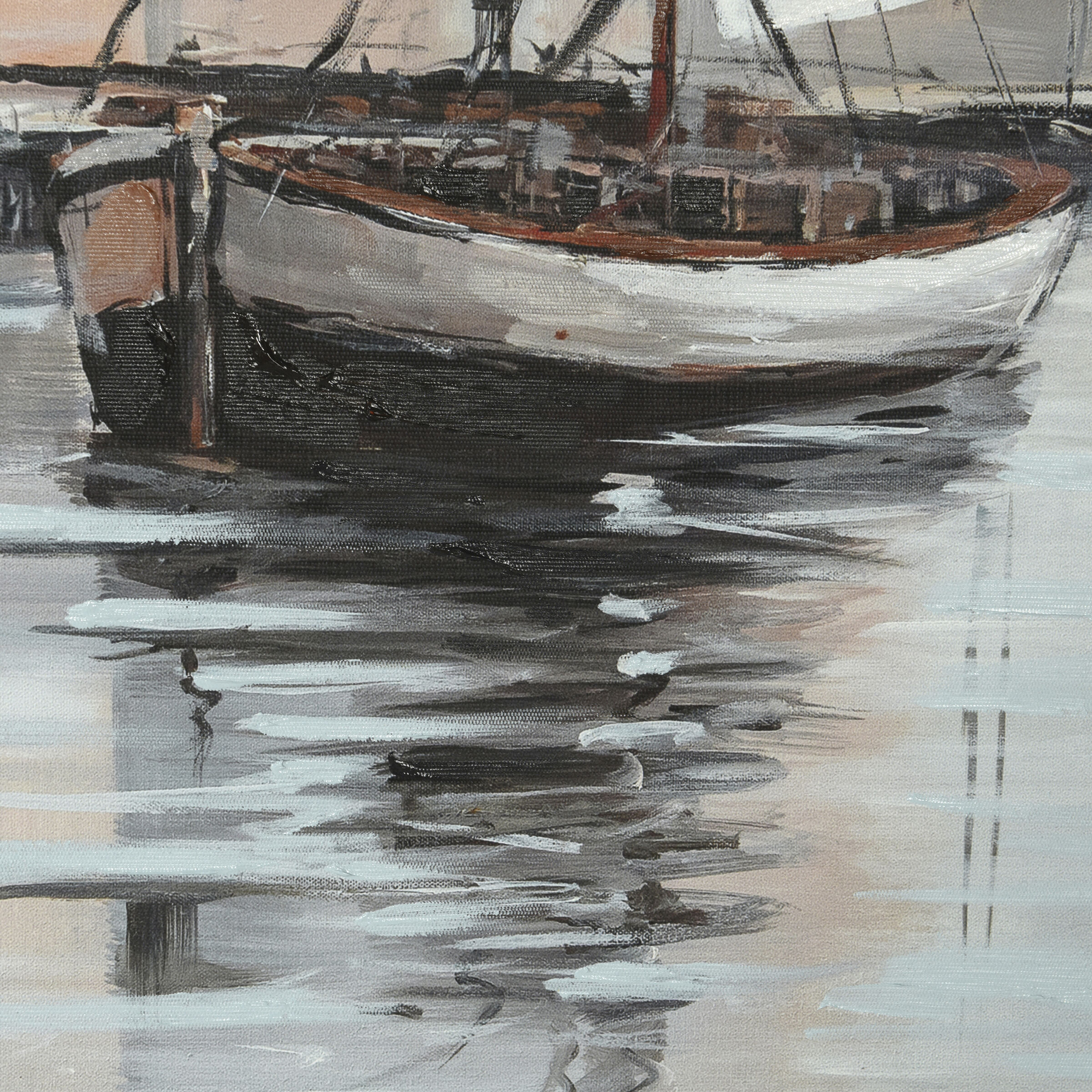 Cameron Multi - White and Blue and Black and Brown Wall Art